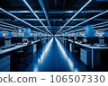 Large open space office techno interior. generative AI 106507330