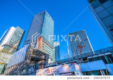 Tokyo cityscape in Japan September. Shibuya 4 buildings = 1 day, including Shibuya Station demolition work and Shibuya Sakura Stage SHIBUYA Tower Tokyo cityscape in Japan September. Shibuya 4 buildings = 1 day, including Shibuya Station demolition work and Shibuya Sakura Stage SHIBUYA Tower 106507635