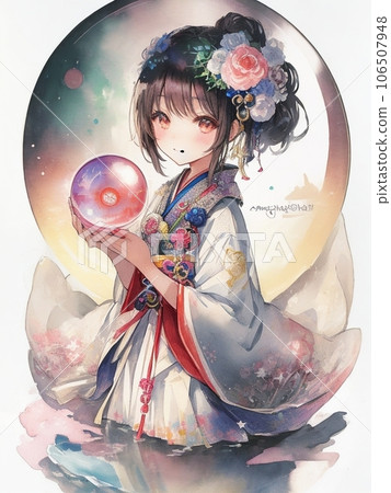 女孩盯著月亮 106507948
