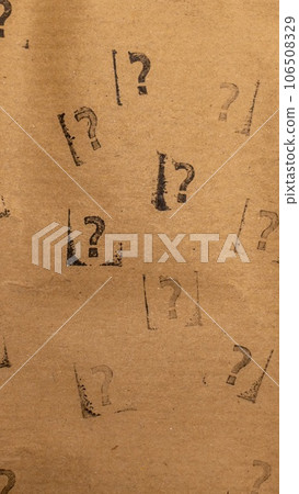 craft paper with many stamped questions marks craft paper with many stamped questions marks 106508329