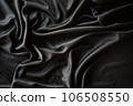 Black wrinkle shiny cloth texture can be use as background 106508550