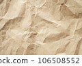 Crumpled brown recycle paper texture background  106508552