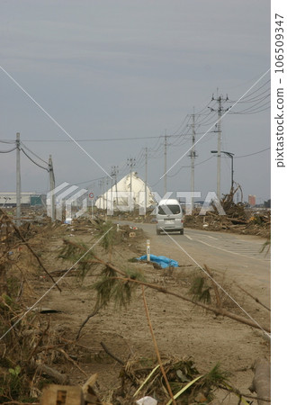 11 days after the Great East Japan Earthquake Iwanuma City, Miyagi Prefecture 11 days after the Great East Japan Earthquake Iwanuma City, Miyagi Prefecture 106509347