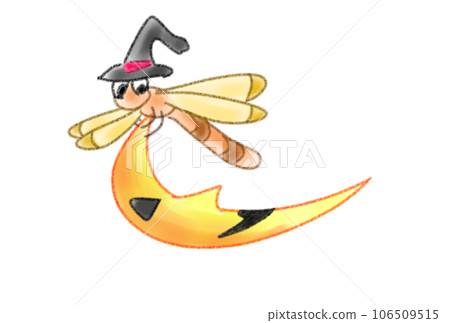 萬聖節之夜，蜻蜓騎在新月上 106509515