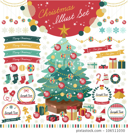 Christmas illustration & frame set_standard 106511030