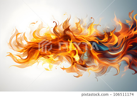 flame isolated on white background Generative AI flame isolated on white background Generative AI 106511174