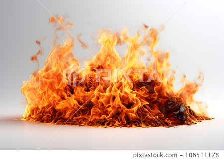 flame isolated on white background Generative AI - Stock Illustration ...