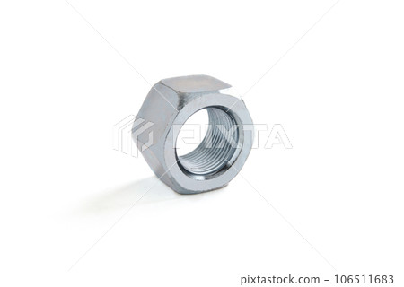 metal fastening nut on a white background 106511683