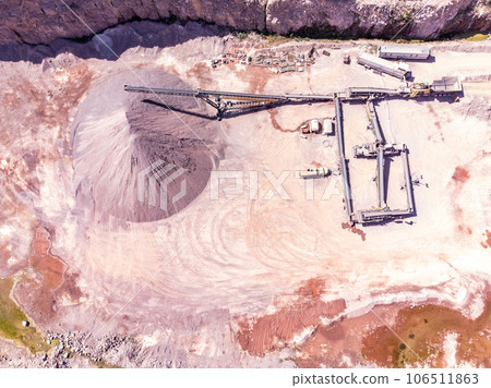 Open pit view of a quartzite rock quarry in Sioux Falls, South Dakota Open pit view of a quartzite rock quarry in Sioux Falls, South Dakota 106511863