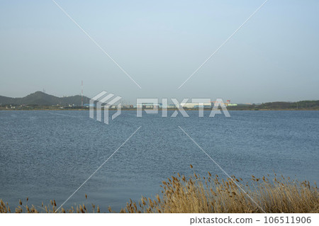 Bicycle path along Yeongsangang River 106511906