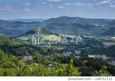 Old mining town Banska Stiavnica with calvary, Slovakia 106512112
