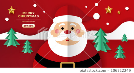 Merry Christmas background vector. Winter Christmas background with xmas. 106512249