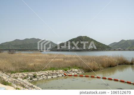 Bicycle path along Yeongsangang River Bicycle path along Yeongsangang River 106512670