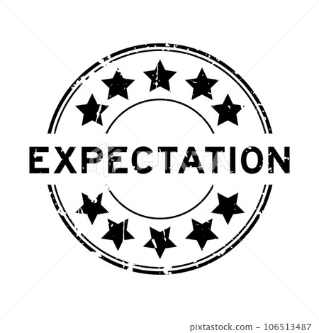 Grunge black expectation word round rubber seal stamp on white background Grunge black expectation word round rubber seal stamp on white background 106513487