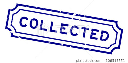 Grunge blue collected word rubber seal stamp on white background Grunge blue collected word rubber seal stamp on white background 106513551
