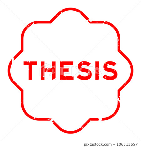 Grunge red thesis word rubber seal stamp on white background Grunge red thesis word rubber seal stamp on white background 106513657