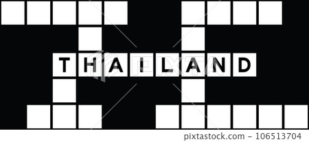 Alphabet letter in word thailand on crossword puzzle background Alphabet letter in word thailand on crossword puzzle background 106513704