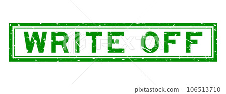 Grunge green write off word square rubber seal stamp on white background Grunge green write off word square rubber seal stamp on white background 106513710