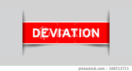 Red color square label sticker with word deviation that inserted in gray background Red color square label sticker with word deviation that inserted in gray background 106513721