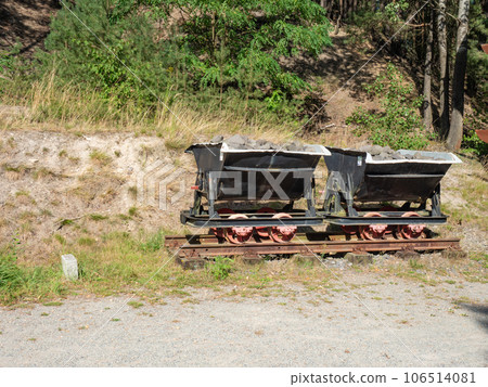 Mine carts at Babina mine. Poisonous lakes geo park Mine carts at Babina mine. Poisonous lakes geo park 106514081