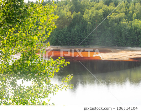 Poisoned lake in opencast mine  Muzakow, Leknica 106514104