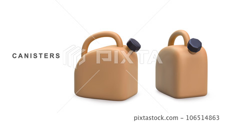 3d two realistic canister on white background. Vector illustration 106514863
