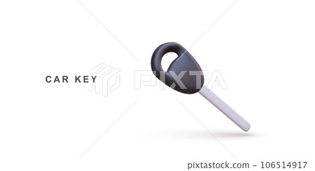 3d car key isolated on white background. Vector illustration. 106514917