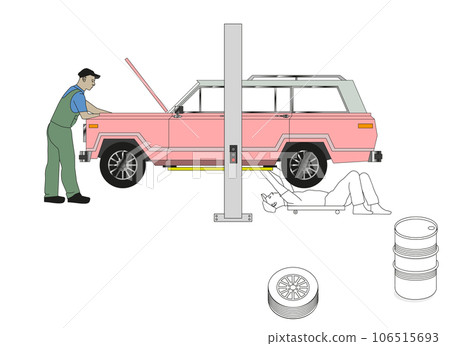 Automobile repair shop car maintenance garage Automobile repair shop car maintenance garage 106515693