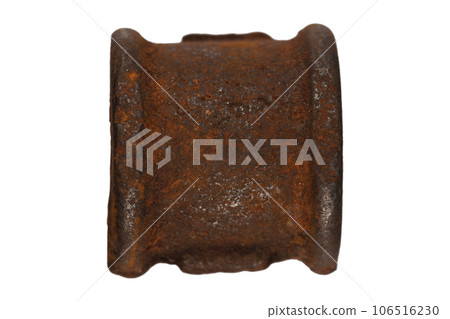 Old rusty plumb tube connector 106516230