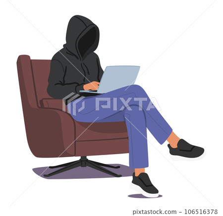 Hooded Figure Typing Fake News On Laptop In Secrecy, Casting Doubt On Online Information Credibility Hooded Figure Typing Fake News On Laptop In Secrecy, Casting Doubt On Online Information Credibility 106516378