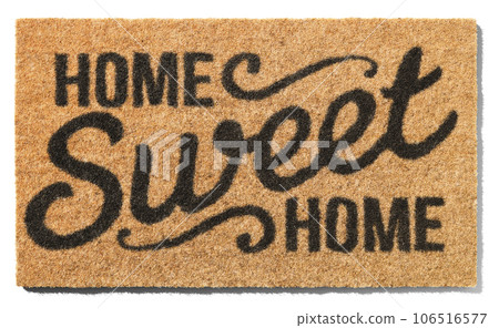 Home Sweet Home doormat isolated on a white background. 106516577