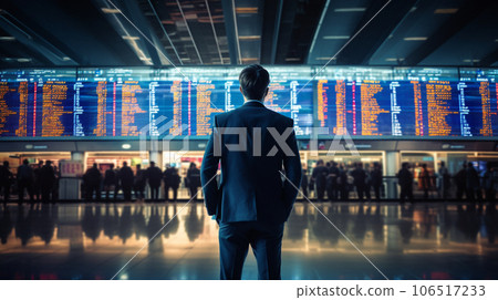 機場穿西裝的男士出差商務AI圖像 | 男士西裝機場 106517233