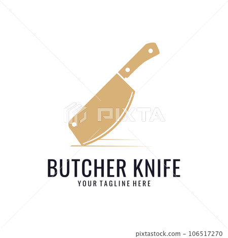Butcher Knife Vintage Logo Template. 106517270