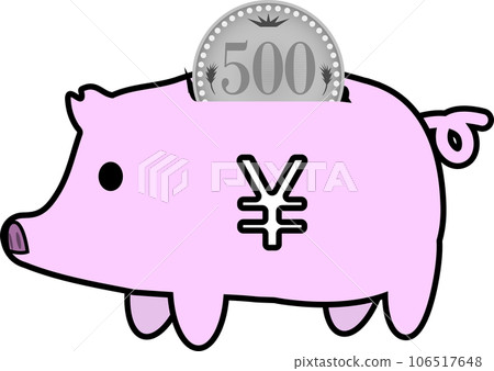 可愛的存錢罐的插圖 可愛的存錢罐的插圖 106517648