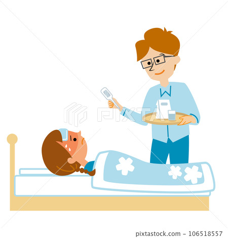 father taking care of his child 106518557
