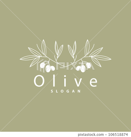 Olive Oil Logo Premium Design Fresh Plant Garden Simple Minimalist Templet Symbol Illustration Olive Oil Logo Premium Design Fresh Plant Garden Simple Minimalist Templet Symbol Illustration 106518874