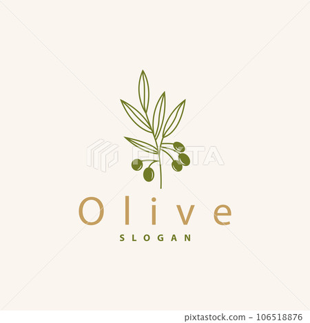 Olive Oil Logo Premium Design Fresh Plant Garden Simple Minimalist Templet Symbol Illustration Olive Oil Logo Premium Design Fresh Plant Garden Simple Minimalist Templet Symbol Illustration 106518876