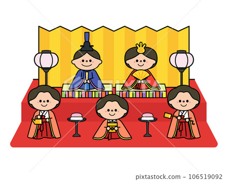 Doll's Festival Hina dolls: Five decorations Doll's Festival Hina dolls: Five decorations 106519092