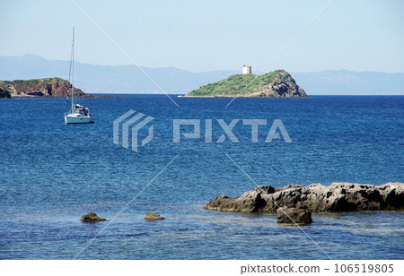 A cove near the ruins of Nora, Sardinia A cove near the ruins of Nora, Sardinia 106519805