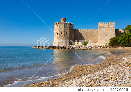 Mamure Kalesi castle in Anamur at day. Turkey 106520096