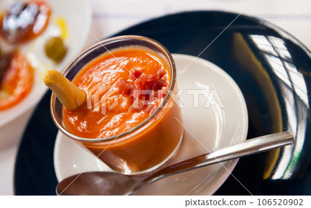 Salmorejo, traditional spanish appetizer 106520902