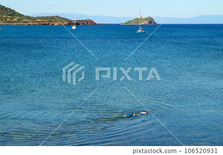 Beach near Nora ruins, Sardinia 106520931