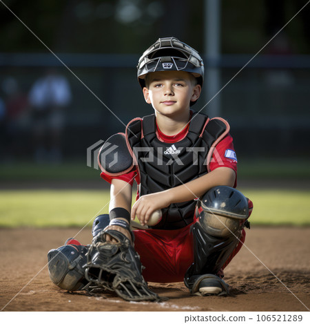 lifestyle photo little league baseball player in action - AI MidJourney lifestyle photo little league baseball player in action - AI MidJourney 106521289