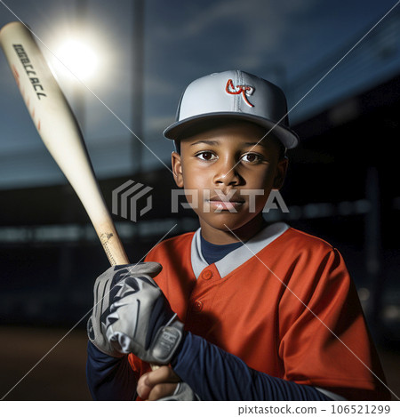 lifestyle photo little league baseball player in action - AI MidJourney lifestyle photo little league baseball player in action - AI MidJourney 106521299