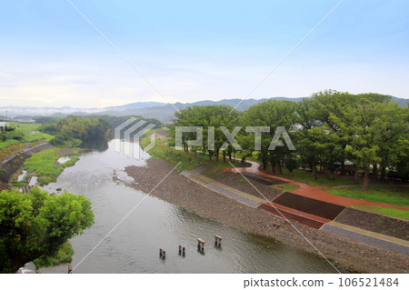 Yabe River and Shinfunegaya camphor tree forest in Chikugo City, Fukuoka Prefecture Yabe River and Shinfunegaya camphor tree forest in Chikugo City, Fukuoka Prefecture 106521484