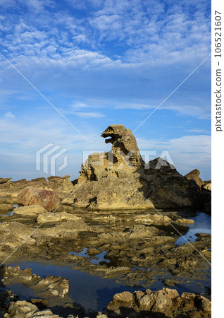 Godzilla Rock bathed in the morning sun, Oga Peninsula, Akita Prefecture Godzilla Rock bathed in the morning sun, Oga Peninsula, Akita Prefecture 106521607