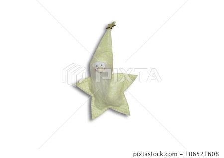 Holiday Christmas with festive decoration on white isolated background with clipping path. Alternate New Year holiday Christmas doll on white. Space for text Merry Christmas and happy New Year Holiday Christmas with festive decoration on white isolated background with clipping path. Alternate New Year holiday Christmas doll on white. Space for text Merry Christmas and happy New Year 106521608