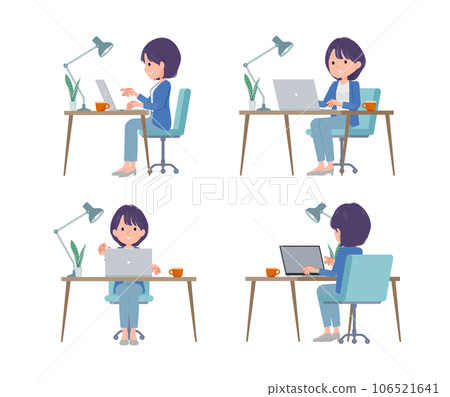 一群在電腦前工作的公關女性 106521641