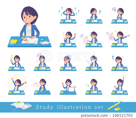 Set of public relations women about studying 106521705