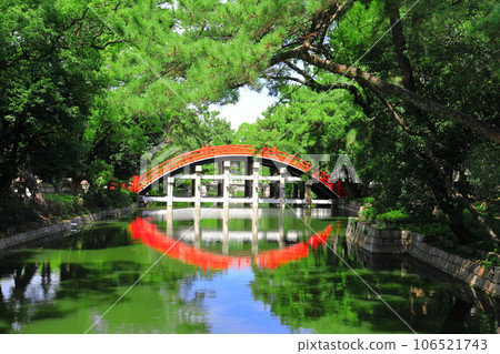 [Osaka Prefecture] Symmetrical Sori Bridge (Taiko Bridge) of Sumiyoshi Taisha Shrine 106521743